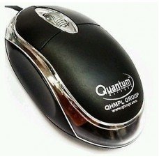 Quantum QHM222 3-Button 1000DPI Wired Optical Mouse (Black)
