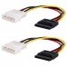 4 Pin Molex to SATA Power Cable Adapter (Pack of 2)